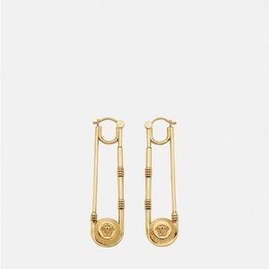 NEW Versace Safety Pin Earrings